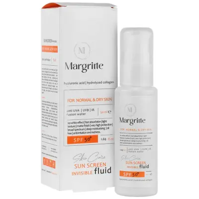 ضد آفتاب 50+ فلوئیدی مناسب پوست خشک و معمولی مارگریت